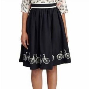 Mod cloth Bicycle embroidered skirt
